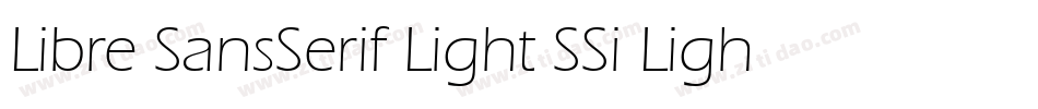 Libre SansSerif Light SSi Light字体转换
